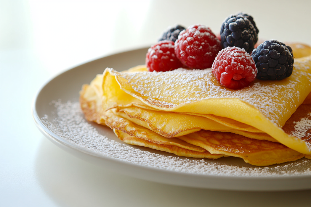 Naturally Gluten-Free Crepes ready to be served.