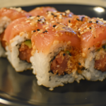 Spicy tuna roll, featuring fresh ingredients and bold flavors.